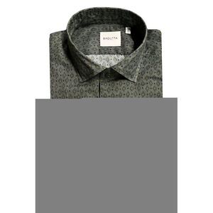 Bagutta Green Cotton Men's Slim Men's Shirt